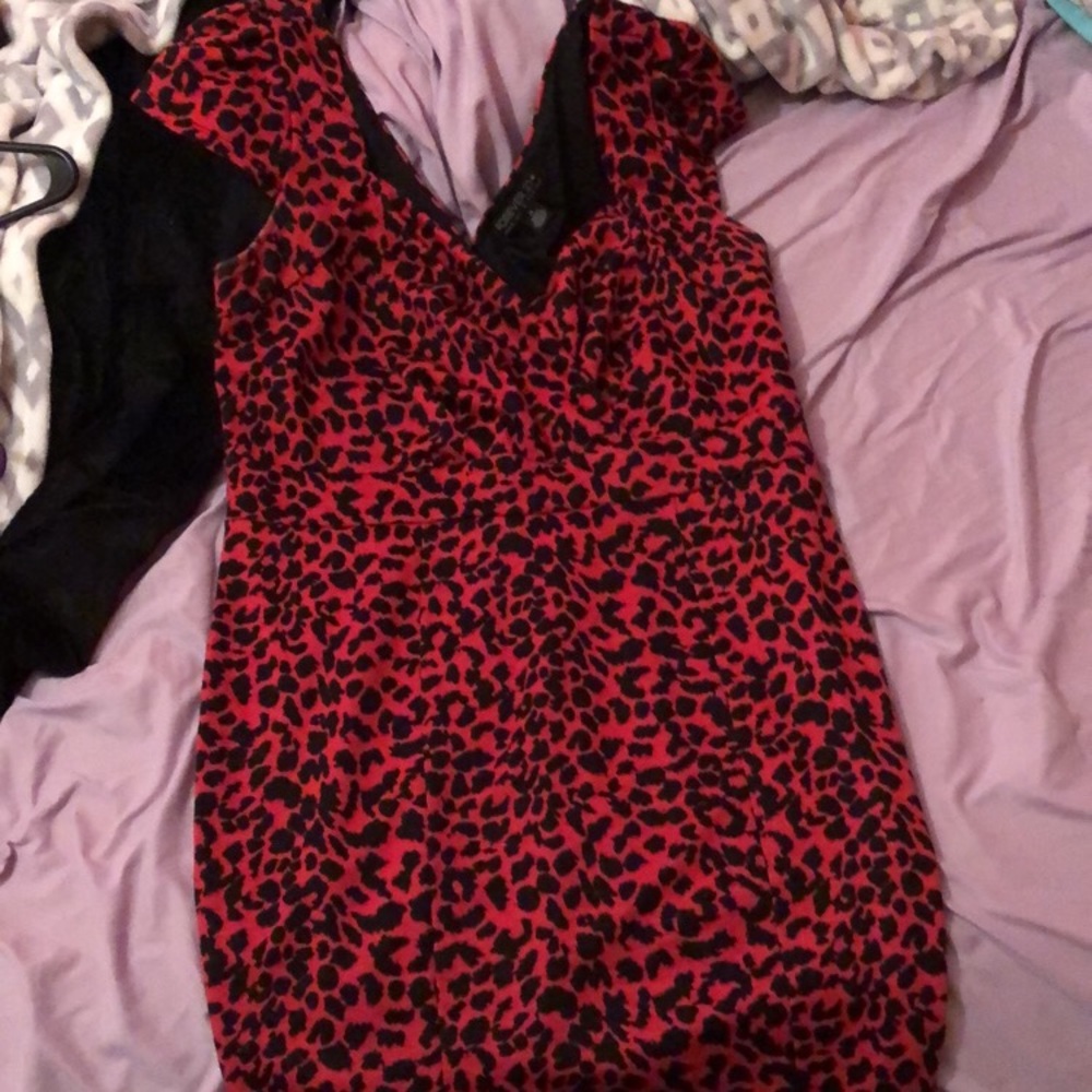 Forever 21 Red Cheetah Print dress size 1x